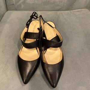 Nine West ballerina flats tie up 8M leather new!